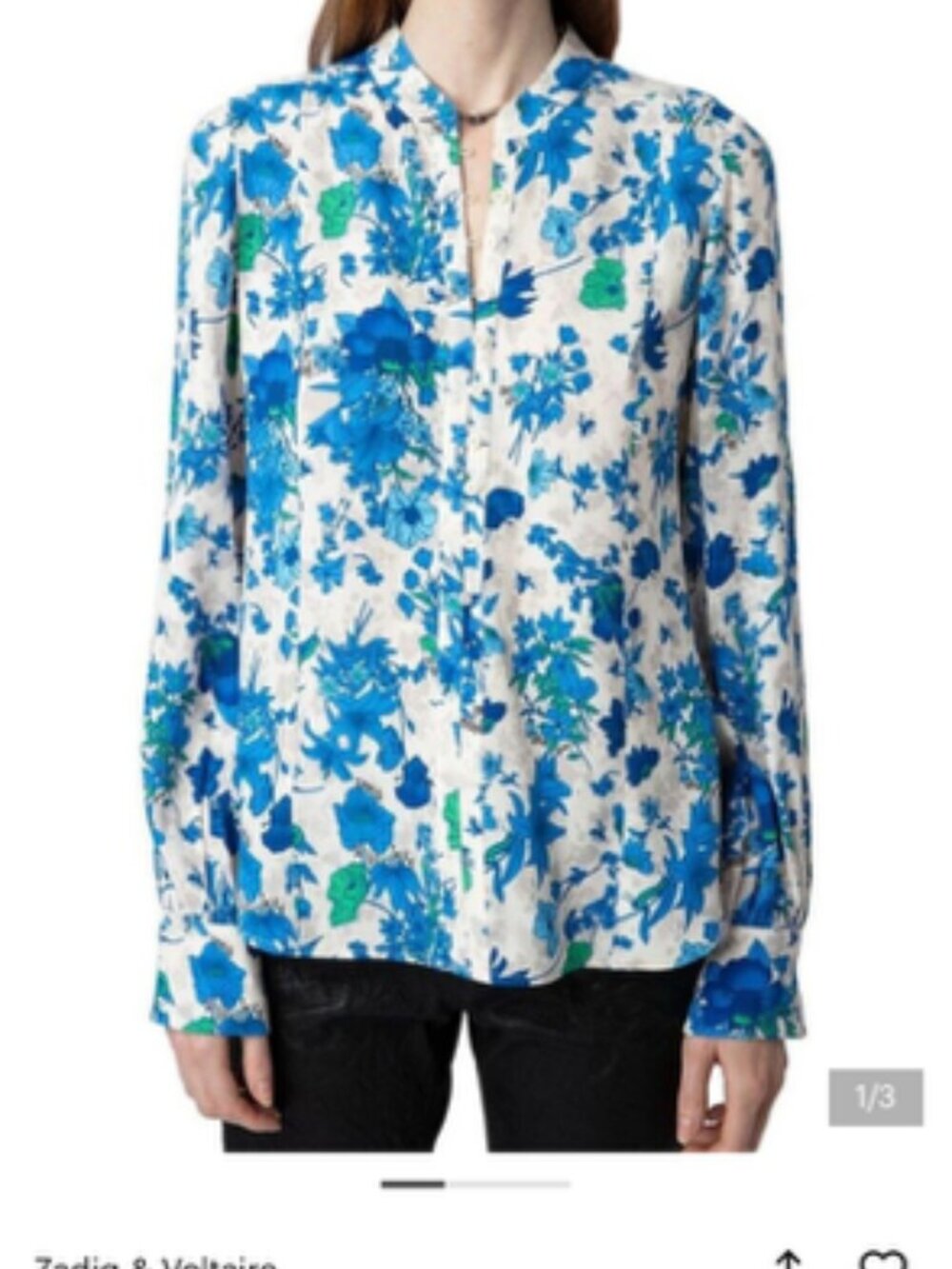 Zadig & Voltaire Twina Crepe Garden Flowers Blouse